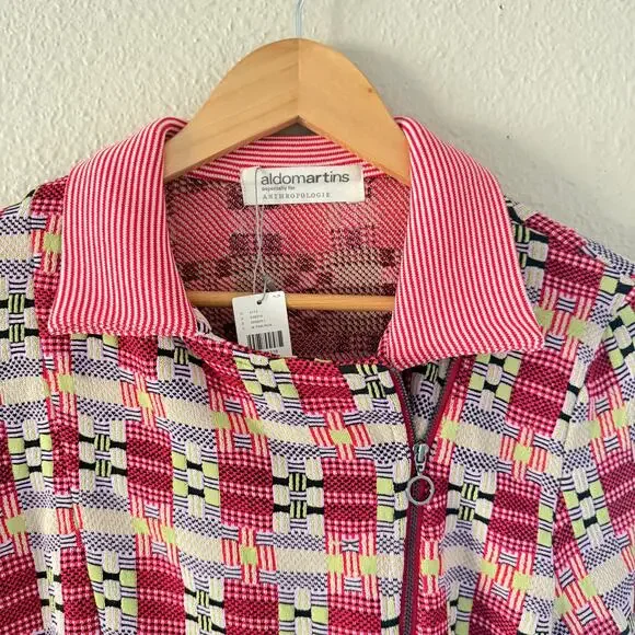 NEW Anthropologie Aldomartins Plaid Moto Jacket
